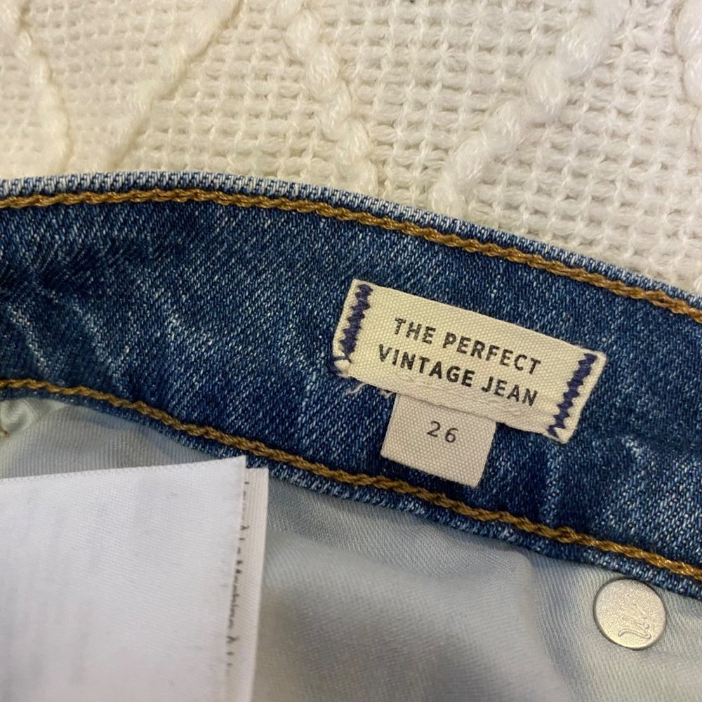 Madewell The Perfect Vintage Straight Leg High Rise Denim Jean Drayton 26 - Picture 6 of 7